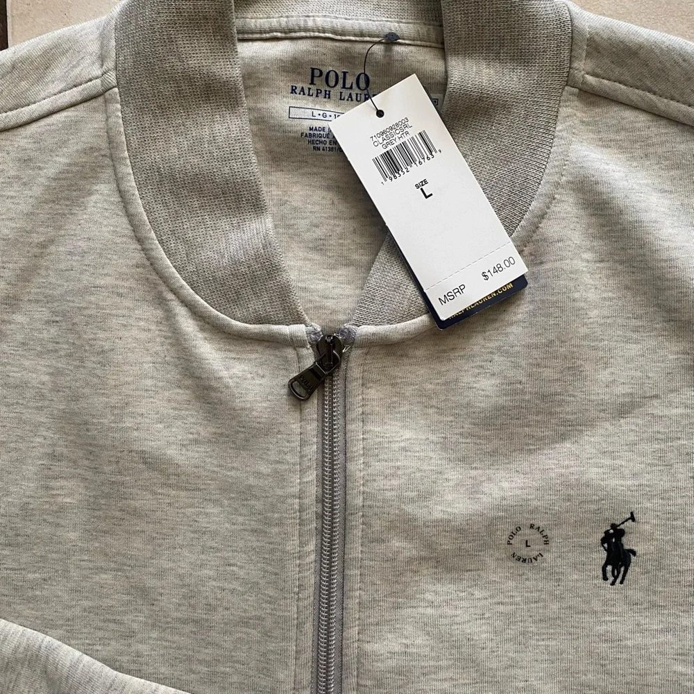 Polo by Ralph Lauren Gray Zip Up Sweater - Picture 2 of 2